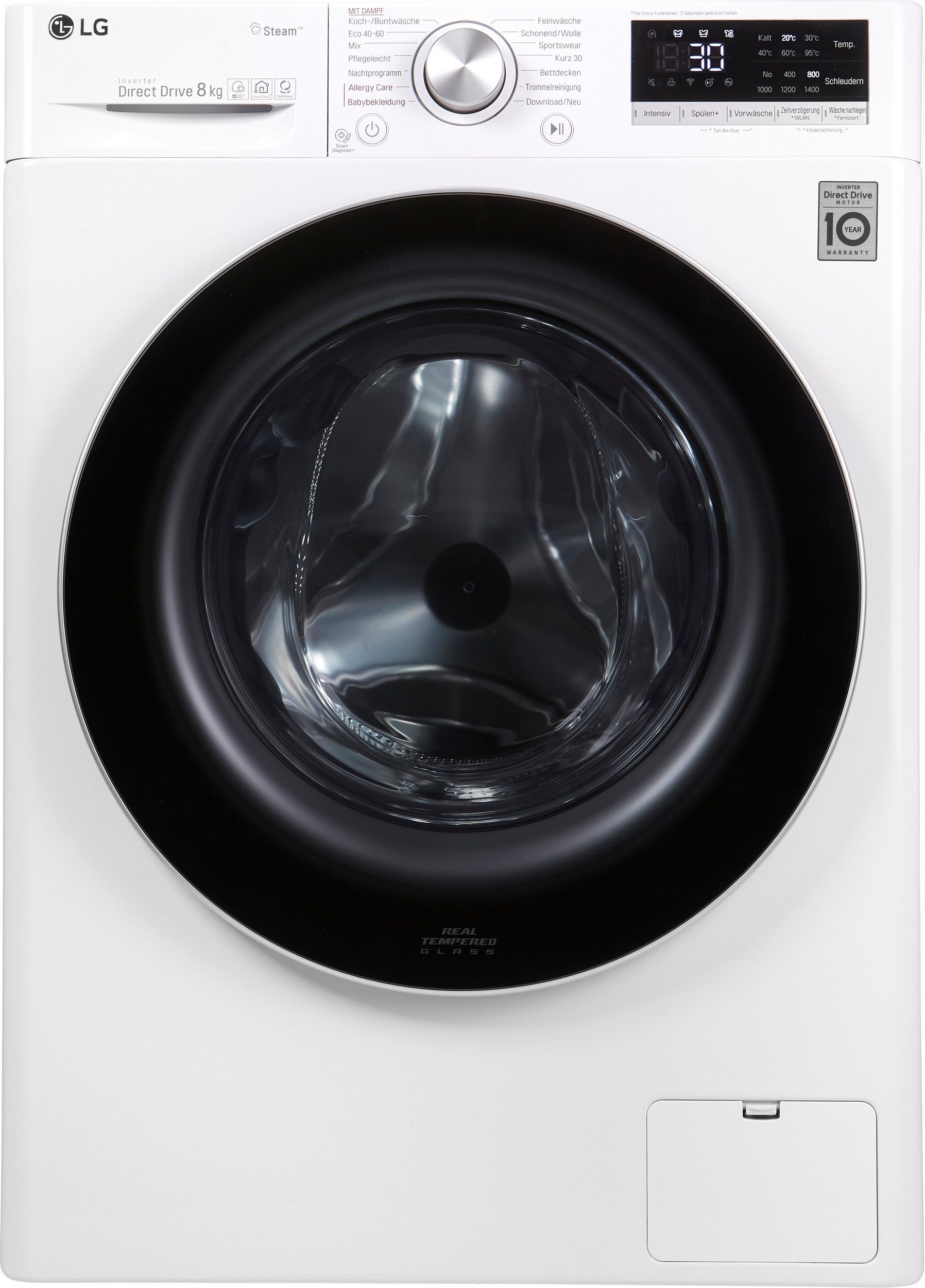 LG F4WV508S1 Πλυντήριο Ρούχων 8kg με Ατμό Λευκές Συσκευές 8kg 46